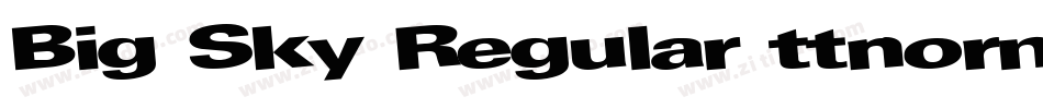 Big Sky Regular ttnorm字体转换
